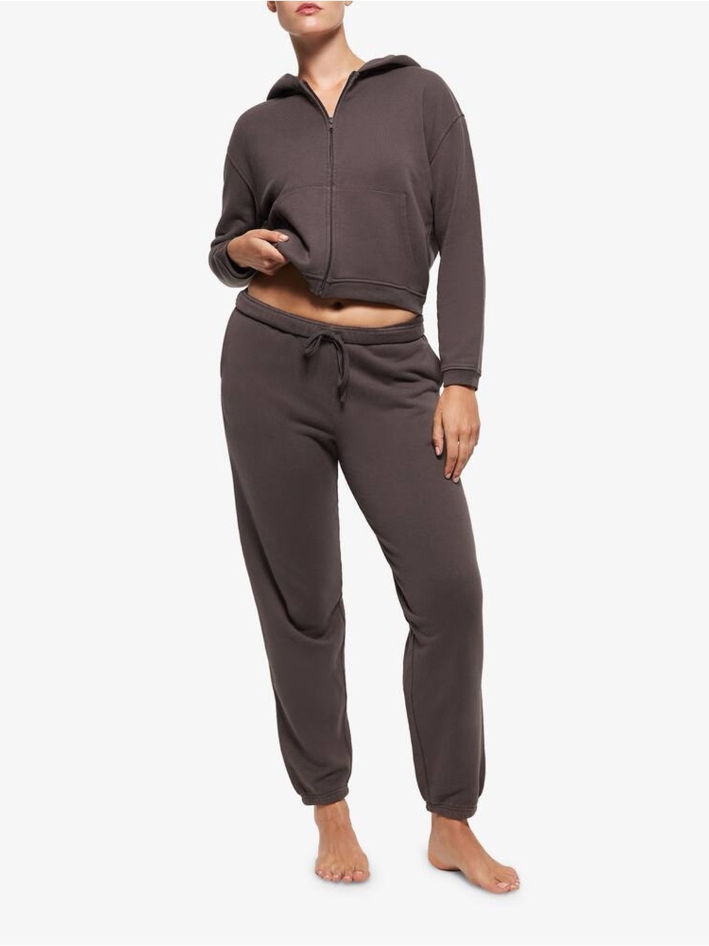 Skims french terry boyfriend joggers iron (brown) NEW 2X